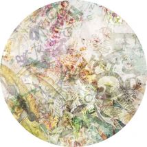 Sanders&sanders - papier peint panoramique rond adhésif feuilles multicolore