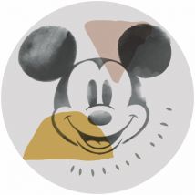 Komar - papier peint panoramique rond adhésif Mickey Mouse gris - Disney
