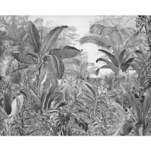 Komar - papier peint panoramique jungle noir et blanc