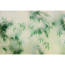 Papier peint panoramique salle de bain feuille de bambou Tapisserie plante originale Papier peint panoramique moderne couloir
