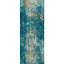 Papier peint panoramique turquoise & doré Tapisserie panoramique style oriental Papier peint panoramique salon & chambre