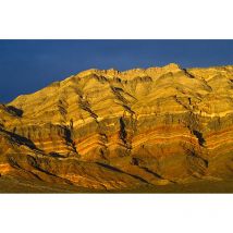 Papier peint panoramique montagne bleu & jaune doré Tapisserie panoramique paysage montagne 3D Papier peint panoramique pour cage d'escalier