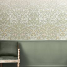 William Morris At Home - Papier peint panoramique William Morris Blackthorn Sage and Pink 400 x 250cm Multicolore
