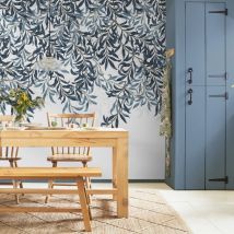 William Morris At Home - Papier peint panoramique William Morris Willow Bough Blue 400 x 250cm Bleu