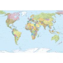 Komar - papier peint panoramique World Map multicolore