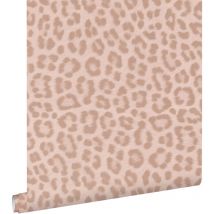 papier peint peau de léopard rose poudre clair - ESTAhome