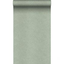 Origin - papier peint peau de serpent vert cendré Wallcoverings