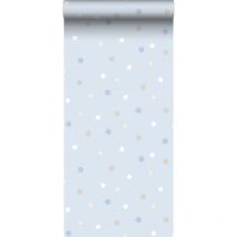 Sanders&sanders - papier peint petites étoiles bleu clair