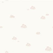 papier peint petits nuages rose et beige clair - Sanders & Sanders