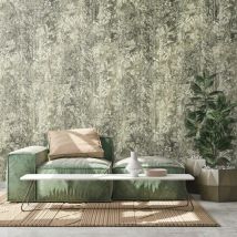 Profhome - Papier peint photo 393131 papier peint intissé gaufré à chaud lisse avec des palmiers mat vert gris 1,59 m x 2,8 m