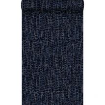 Origin - papier peint plumes encre bleu Wallcoverings