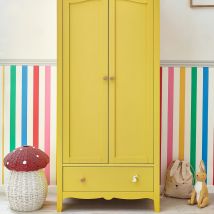 Joules - Papier peint intissé rayé Country Critters Chunky Rainbow 1005 x 52cm Multicolore