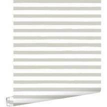 Estahome - papier peint à rayures cervine et blanc
