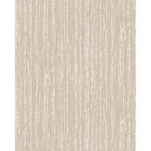 Profhome - Papier peint à rayures DE120081-DI papier peint intissé gaufré à chaud gaufré ton-sur-ton brillant ivoire blanc 5,33 m2