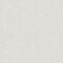 Profhome - Papier peint rétro 399372 papier peint intissé légèrement texturé avec un dessin graphique subtilement chatoyant blanc gris 5,33 m2