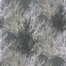 Papier peint salon motif arbre paillettes Tapisserie gris anthracite blanc & beige Papier peint papier pour chambre adulte