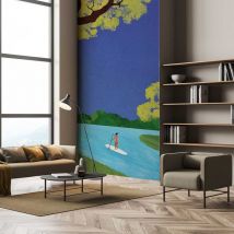 Papier peint stand up paddle en mangrove