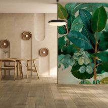 Hxadeco - Papier peint symphonie des feuilles