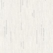 Papier peint tendance & moderne avec paillette | Papier peint blanc & gris à motif pailleté | Tapisserie à motif grise métallique - 10,05 x 0,53 m