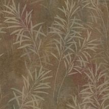 As Creation - papier peint feuilles marron, beige et métallique - a.s. Création