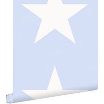 Estahome - papier peint étoiles bleu ciel bébé