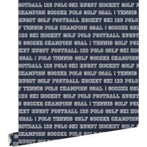 Estahome - papier peint tous les sports bleu marine