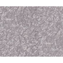 Papier peint unicolore Edem 9076-25 Papier peint intissé gaufré à l'aspect crépi et un effet métallique argent gris 10,65 m2