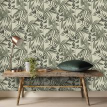Superfresco Easy - Papier peint intissé Végétal Japon 1005 x 52cm Vert