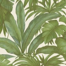 Papier peint jungle moderne | Tapisserie feuille de palmier verte pour salon | Papier peint tropical intissé pour chambre adulte - 10,05 x 0,70 m