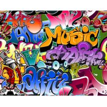 Walltastic - Papier peint graffitis avec personnage en forme de bombe de peinture 305x244 cm