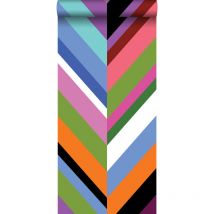 Origin Wallcoverings - papier peint intissé xxl chevrons multicolore