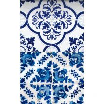 Estahome - papier peint intissé xxl carrelage bleu indigo