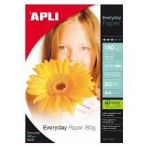 Apli - Papier photo 12080/ din a4/ 180g/ 20 feuilles/ brillant.