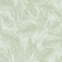 Papiers peints motif feuille intissés | Papier peint vert palmier pour salon | Tapisserie feuille verte idéale salle de bain & cuisine - 10,05 x 0,53