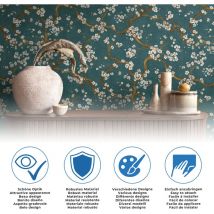 Papiertapete 882100 Tapete Uni Einfarbig 53 x 1005 cm Rasch Selection Weiß