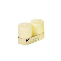 Papstar - 15362 bougie en cire cylindre ivoire 2 pièce(s)
