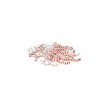 88879 lot de 1000 clips de fixation rouge blanc 34 x 8 mm - Papstar