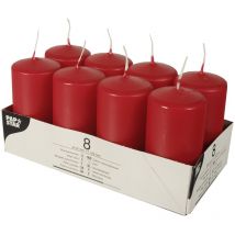 Papstar - Candele, paraffina, rosso, 50 mm, 100 mm (confezione da 8), 20,2 x 10,3 x 10 cm (la confezione dell'articolo può variare leggermente)
