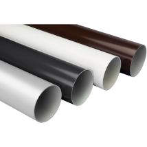 Rainway - Paquet d'économies sur le tuyau de descente - 75mm, plastique robuste pvc-u 130: gris, 10 mètre / 5 Stück