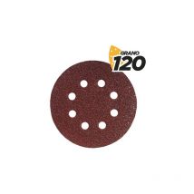 Paquet de 10 papiers de verre Blim avec velcro pour ponceuse bl0150 - 125mm - grain 120 - format circulaire