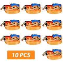 Paquet de 10 sangles de retenue d'arrimage à cliquet