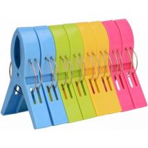 Sunxury - Paquet de 16 pinces à serviettes de plage de couleur tendance pour chaise de plage ou chaises longues de piscine lors de votre croisière