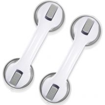 Paquet de 2 barres d'appui pour bain et douche, poignée de douche, poignée à ventouse à forte tenue, barres d'appui de sécurité pour salle de bain