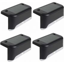 Paquet de 4 Lampes de Terrasse Solaires Lampes de Pont à LED Étanches Lampes D'extérieur à Énergie Solaire pour Terrasse Escaliers Voie de Jardin