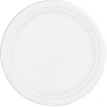 NC - Lot de 50 assiettes rondes en forme de canne à sucre 22cm betik cu301