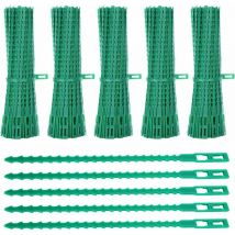 Paquet de 500 attaches pour plantes, attaches de jardin réglables de 17 cm, attaches en plastique pour jardins flexibles, attaches de tomate pour
