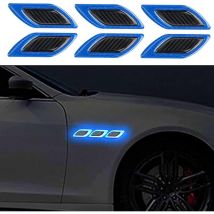 Paquet de 6 autocollants de bande réfléchissante 3D, autocollant réfléchissant de capot de voiture, autocollant réfléchissant de haute intensité pour