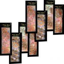 Yzmrbdqc - Paquet de 8 autocollants de décoration, moules à fleurs, étiquette autocollante pour Journal intime, embellissement, Scrapbook, bricolage,