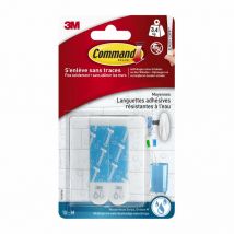 Command - Paquete de 10 pestañas adhesivas resistentes al agua transparentes