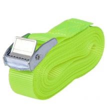 Lling - Paquete de 10 correas 0,25 ton 5 m x 25 mm remolque de transporte verde fluorescente 020003531